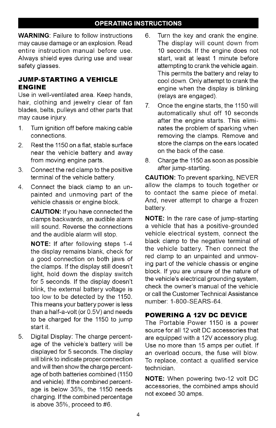 Sears 200.71488 User Manual | Page 4 / 11