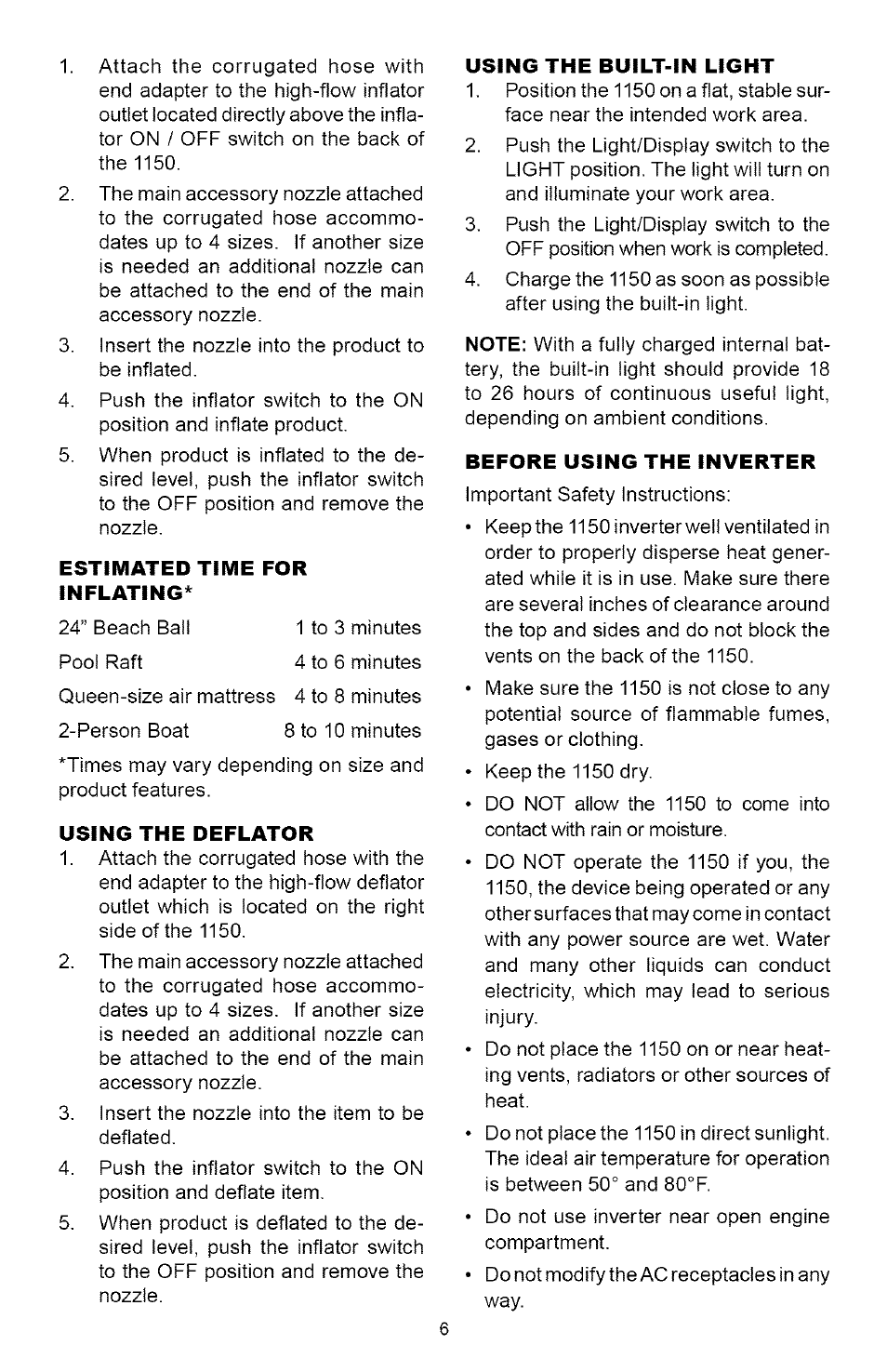 Sears 200.71488 User Manual | Page 6 / 11