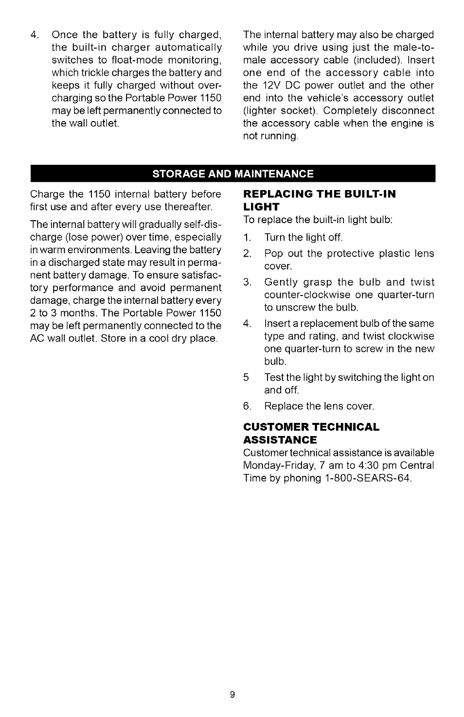 Sears 200.71488 User Manual | Page 9 / 11