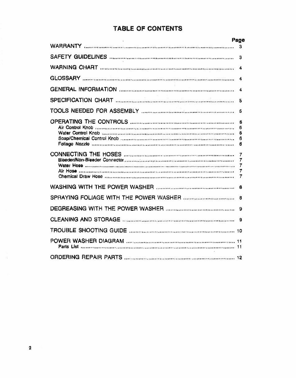 Sears 919.16225 User Manual | Page 2 / 12