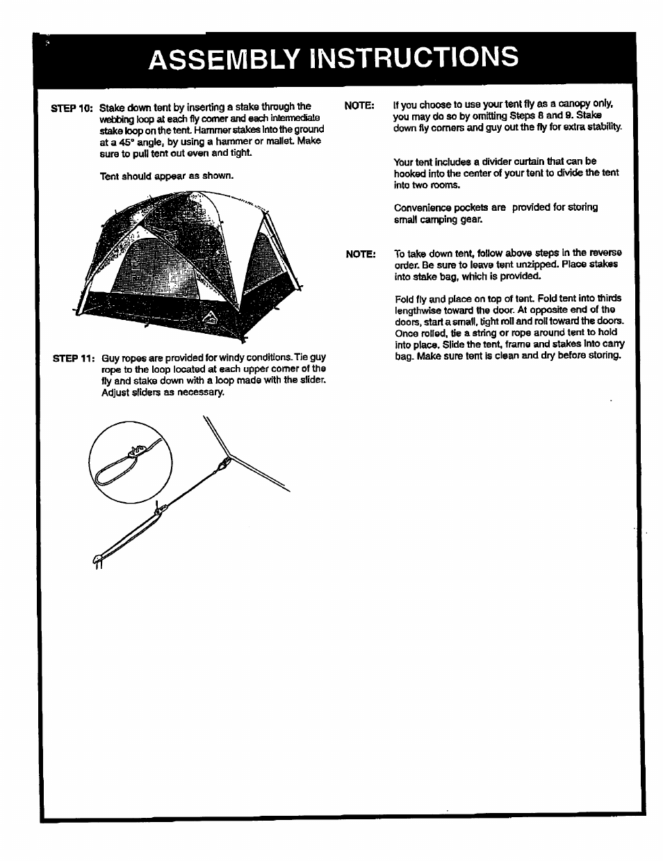 Assembly instructions | Sears 308.70109 User Manual | Page 5 / 6
