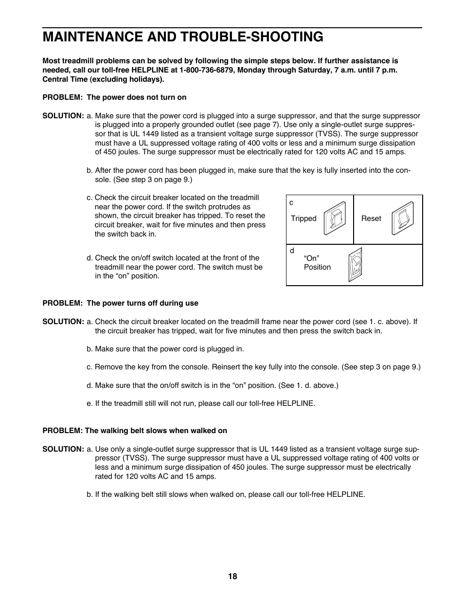 Maintenance and trouble-shooting | Sears 10.0 831.297960 User Manual | Page 18 / 26