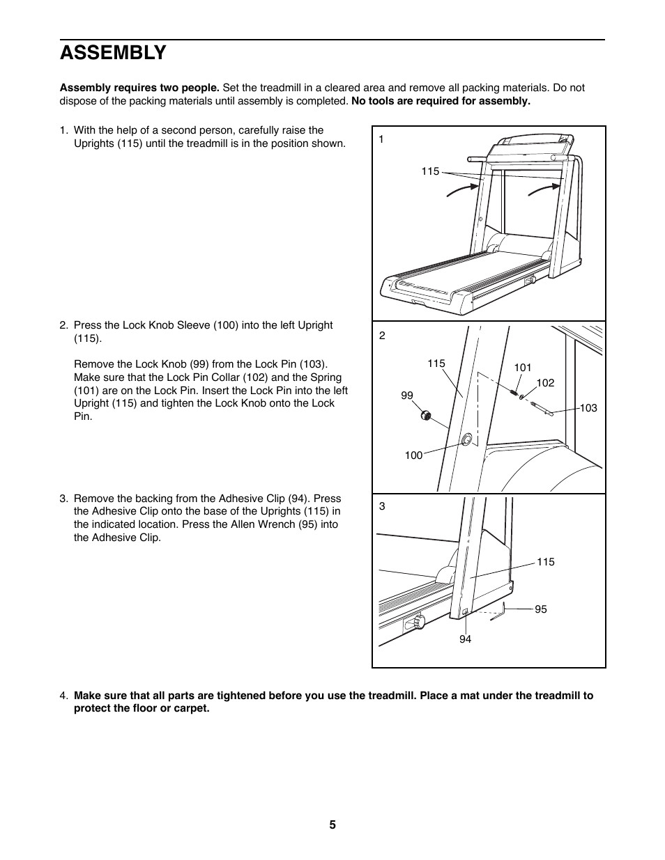 Assembly | Sears 10.0 831.297960 User Manual | Page 5 / 26