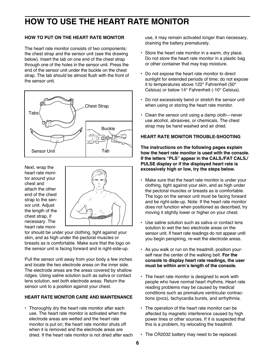 How to use the heart rate monitor | Sears 10.0 831.297960 User Manual | Page 6 / 26