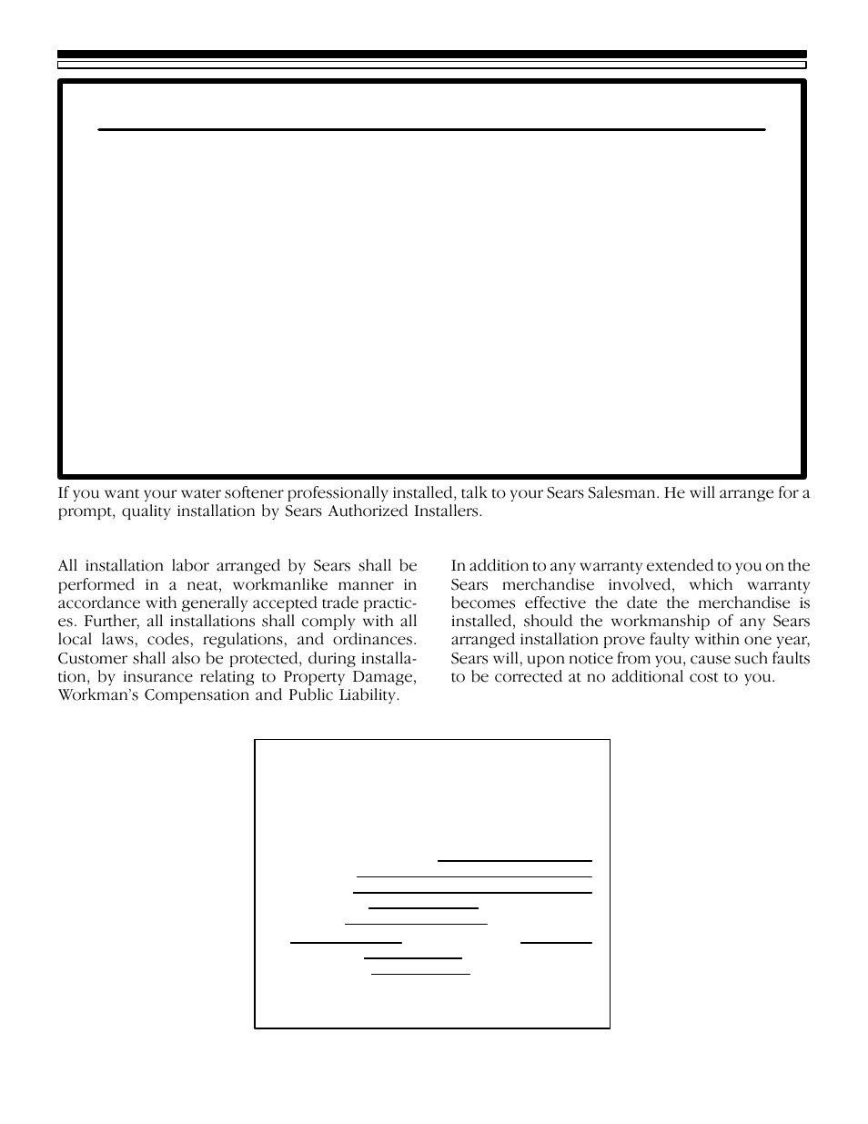 Sears residential water softener, Warranty | Sears KENMORE 625.34845 User Manual | Page 2 / 33