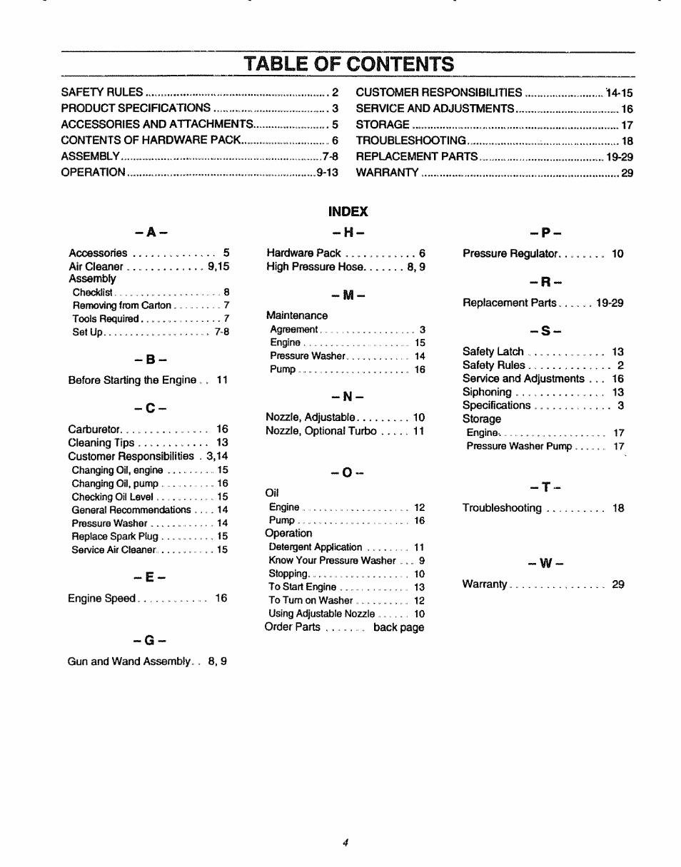 Sears 580.7515 User Manual | Page 4 / 60