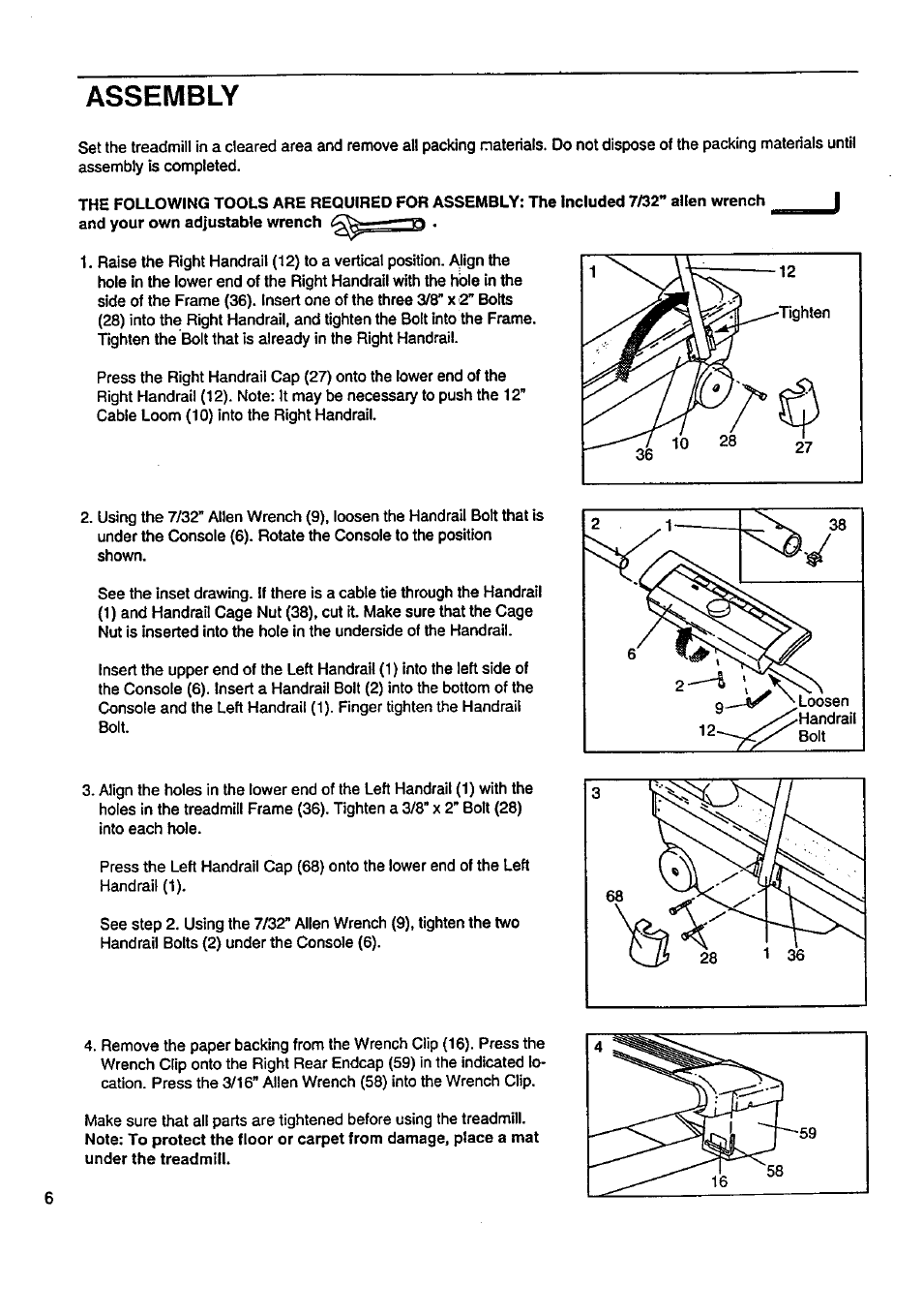 Assembly | Sears EXPANSE 500 831.297432 User Manual | Page 6 / 16