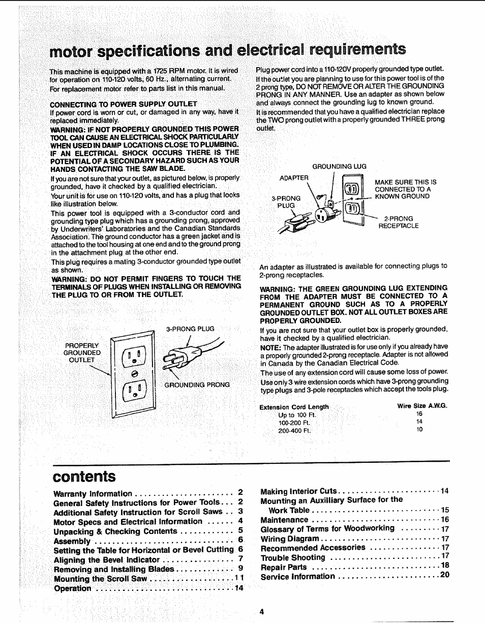Sears 113.23611 User Manual | Page 4 / 20