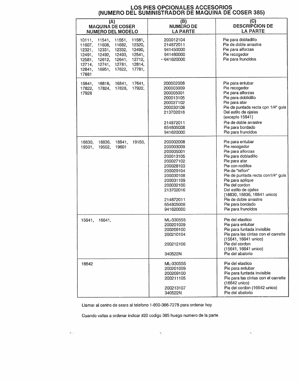 Sears 385. 17526 User Manual | Page 74 / 76