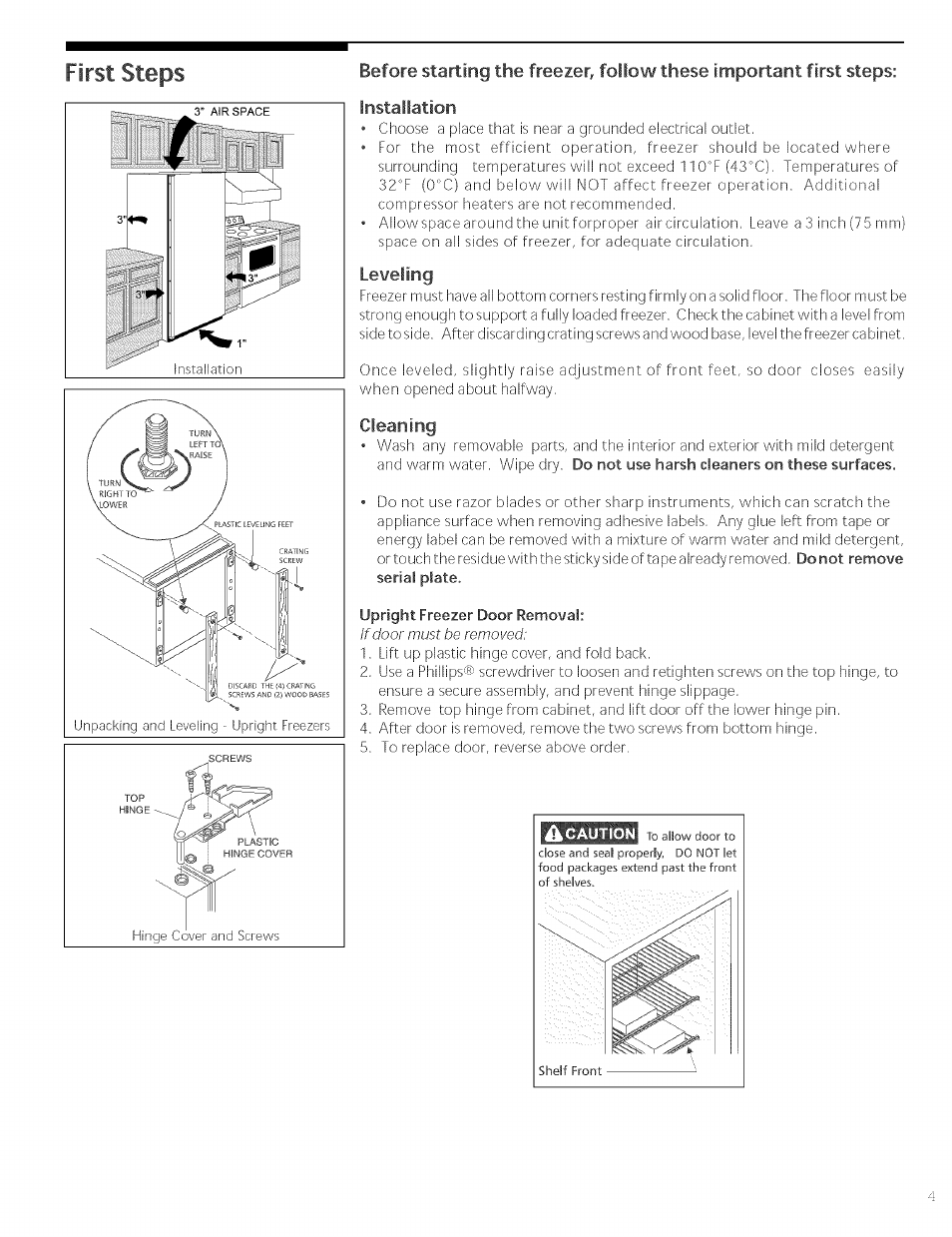 Irst steps | Sears Imperial 216769700 User Manual | Page 4 / 10