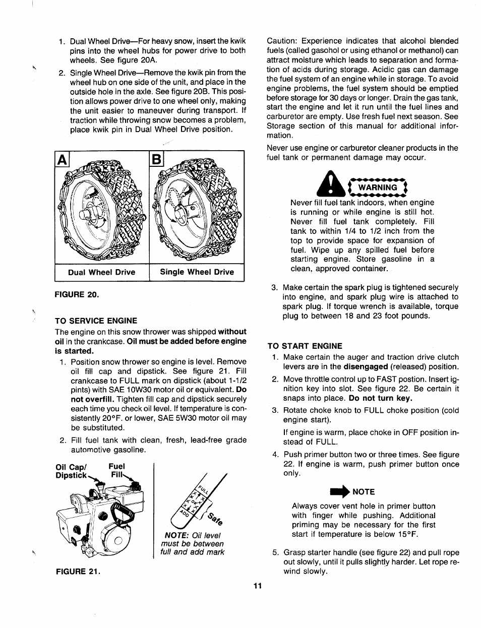 To service engine, To start engine | Sears 247 886510 User Manual | Page 11 / 36