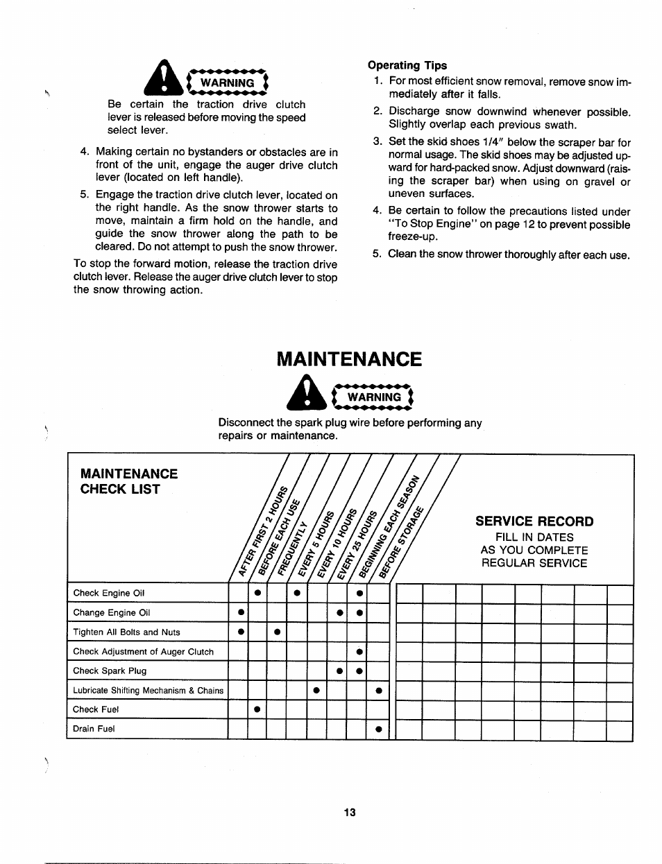 Maintenance, H/s/$/ § s i/,^ yi i m | Sears 247 886510 User Manual | Page 13 / 36