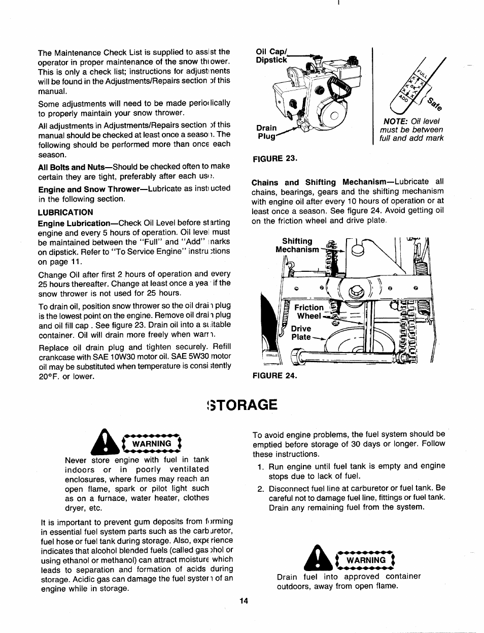 Storage | Sears 247 886510 User Manual | Page 14 / 36
