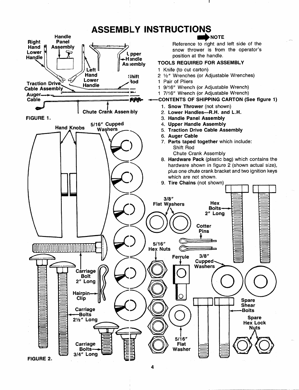 Assembly instructions, 1assembly instructions | Sears 247 886510 User Manual | Page 4 / 36