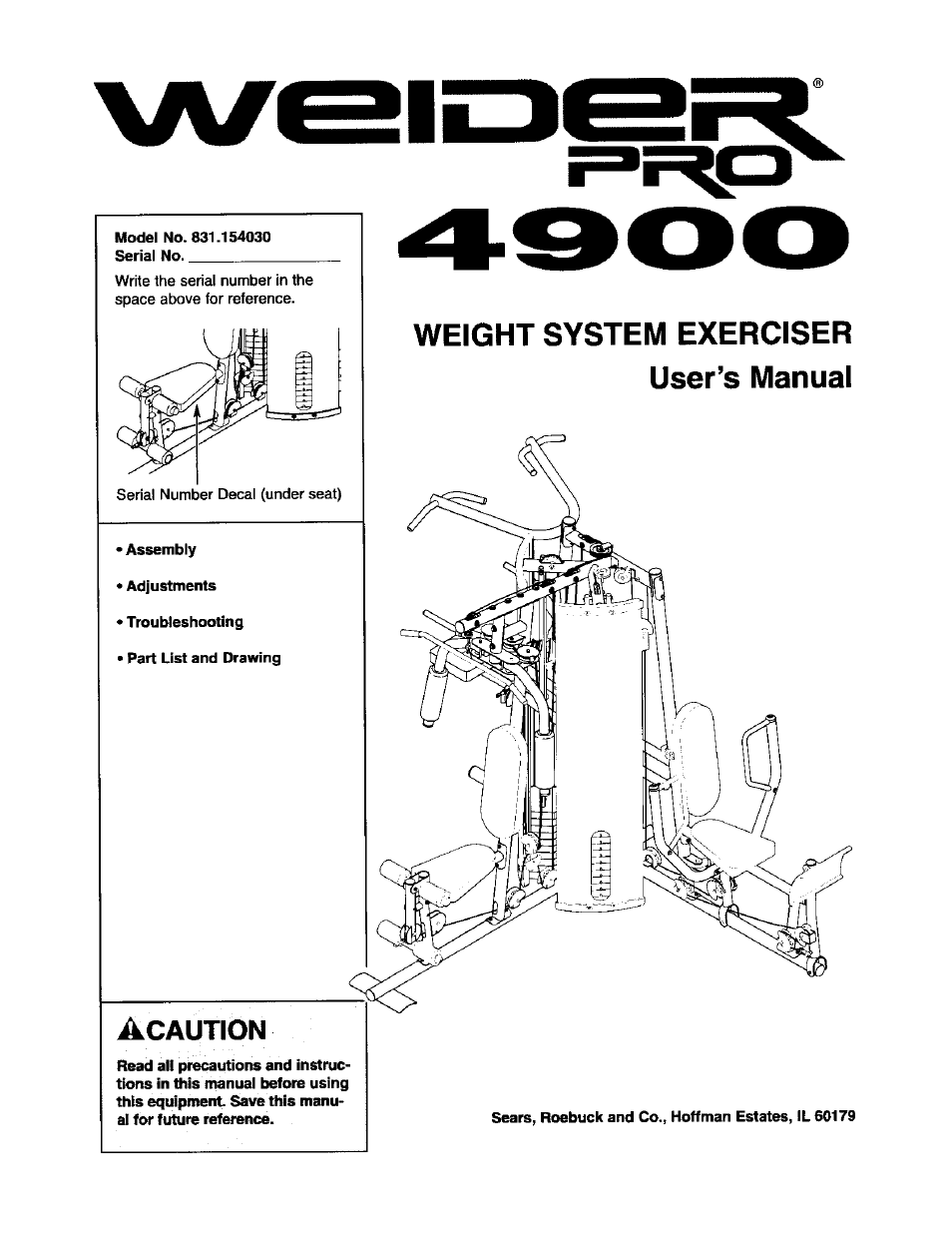 Sears 831.15403 User Manual | 40 pages