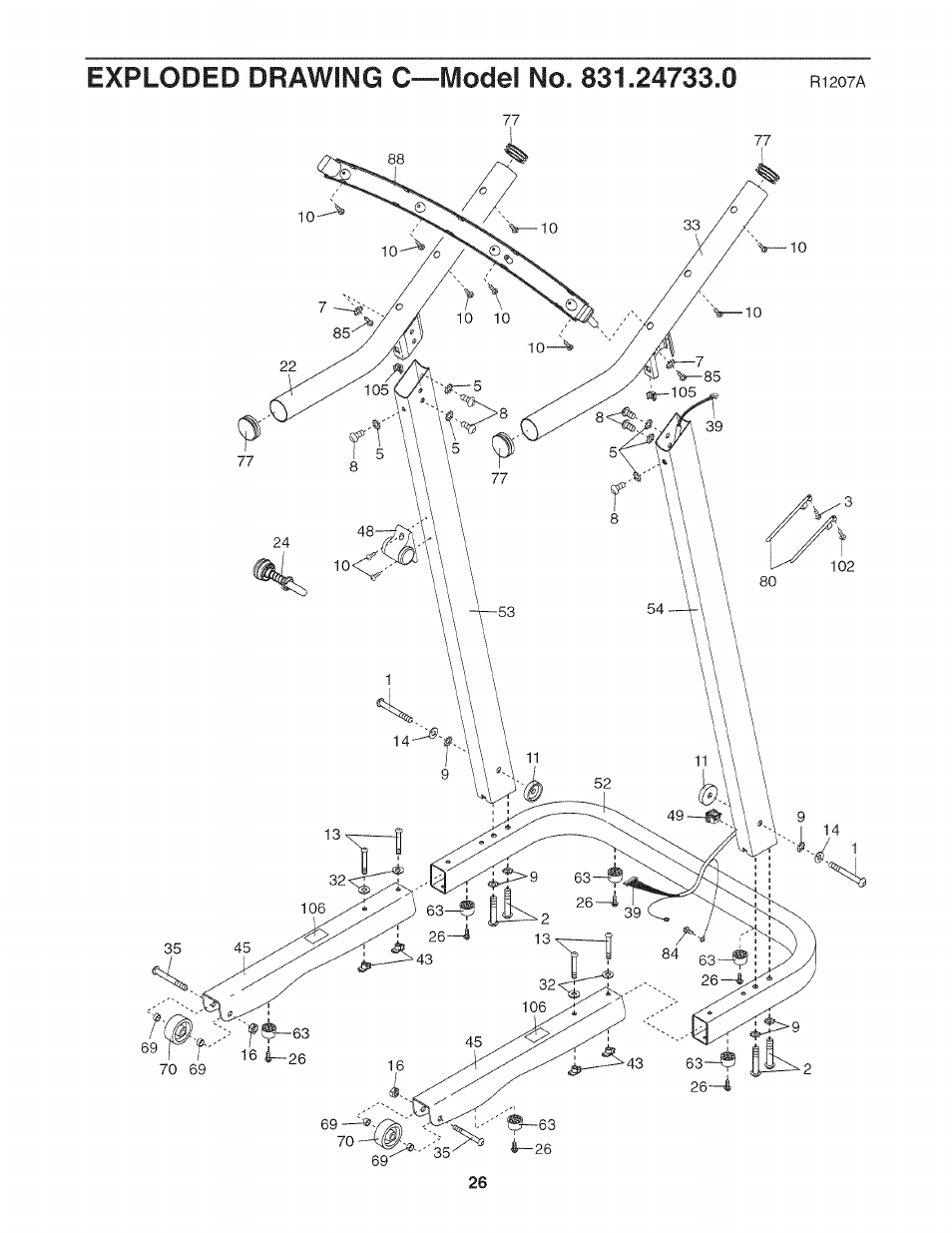 Sears PRO-FORM 831.24733.0 User Manual | Page 26 / 28