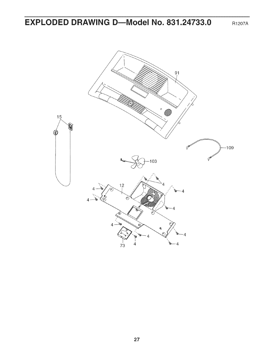 Sears PRO-FORM 831.24733.0 User Manual | Page 27 / 28