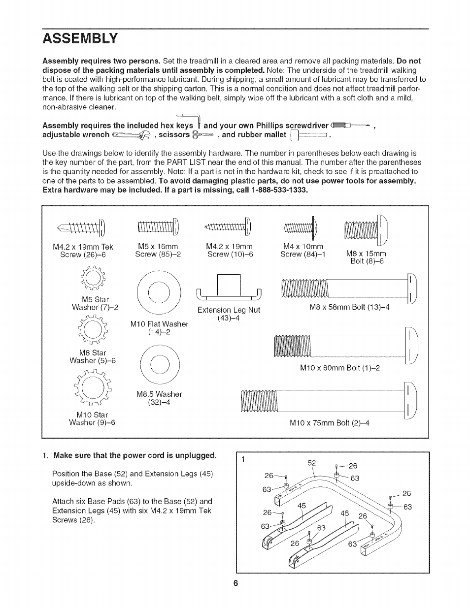 Assembly | Sears PRO-FORM 831.24733.0 User Manual | Page 6 / 28