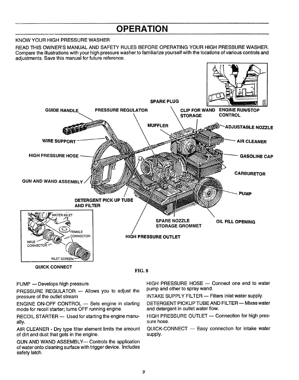 Operation | Sears 580.75151 User Manual | Page 9 / 28