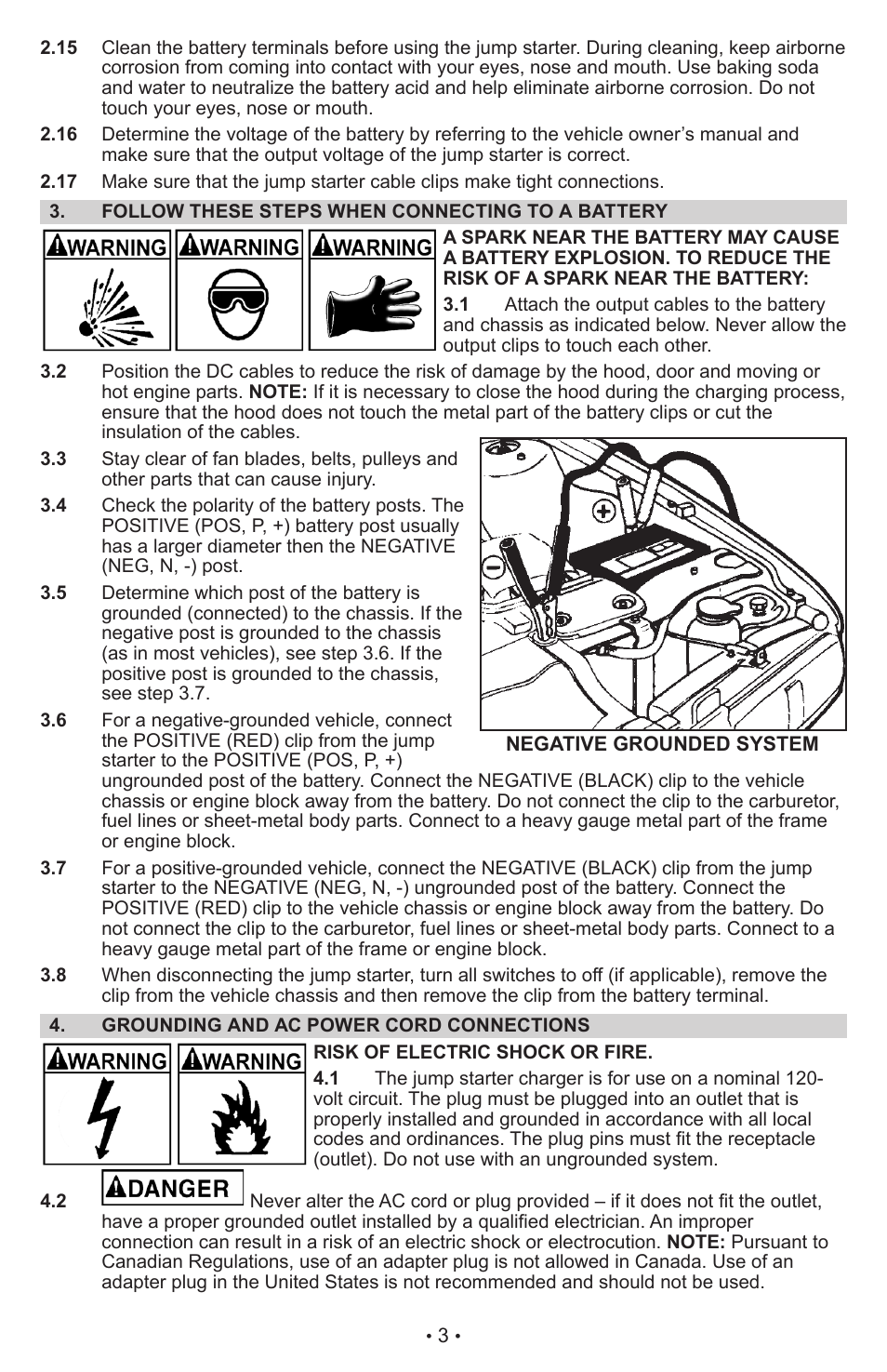 Sears Diehard Portable Power 1150 28.71988 User Manual | Page 4 / 12