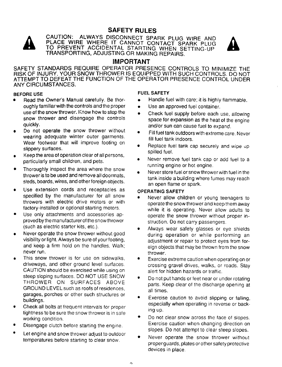 Important, Safety rules | Sears 536.886331 User Manual | Page 2 / 28