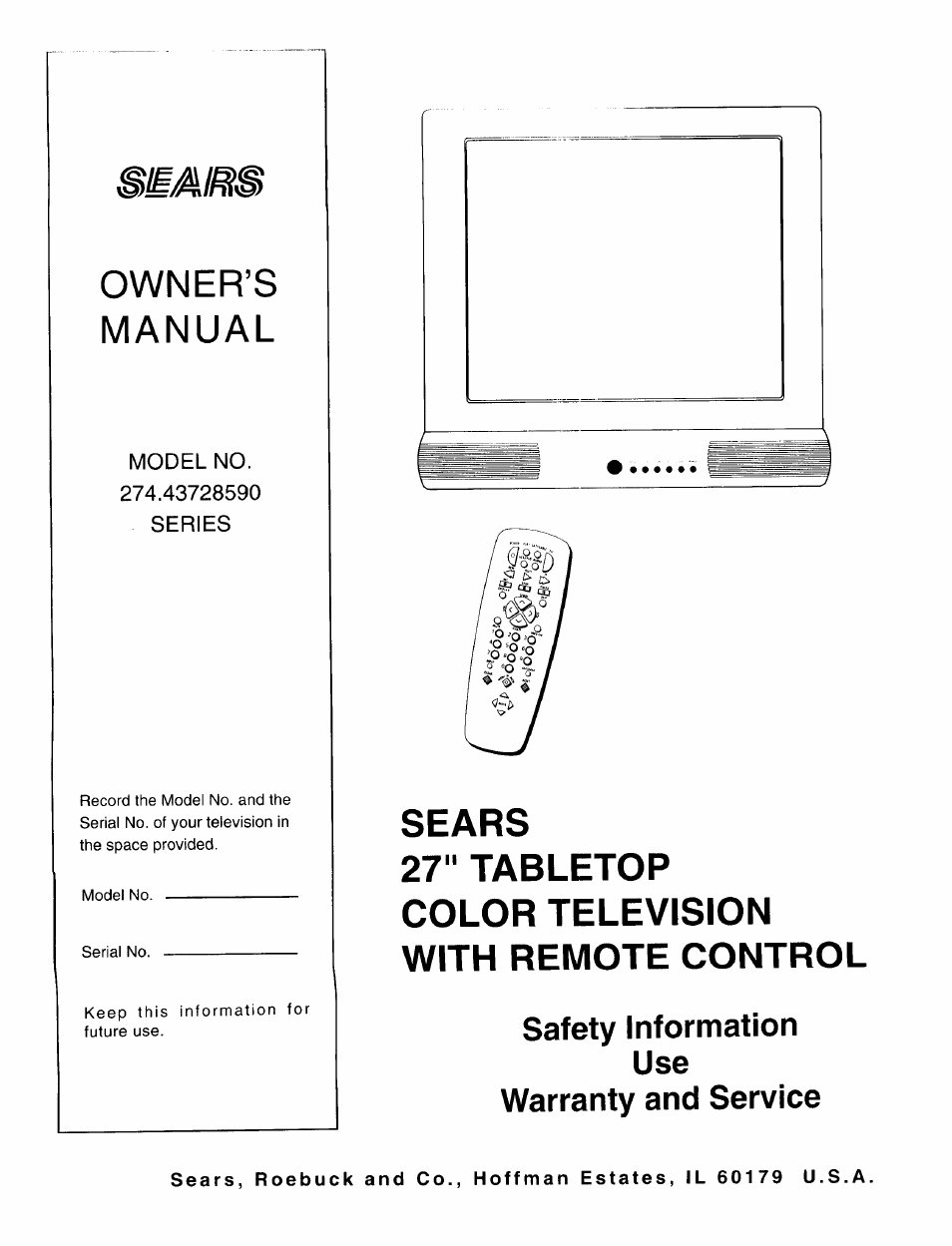 Sears 274.4372859 User Manual | 32 pages