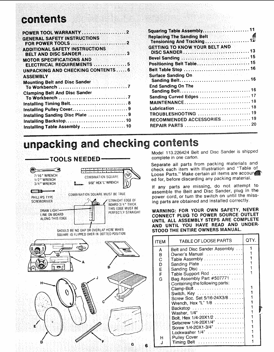 Sears 113.226424 User Manual | Page 6 / 24