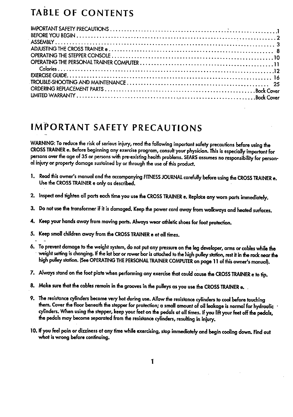 Sears 831.159341 User Manual | Page 2 / 36