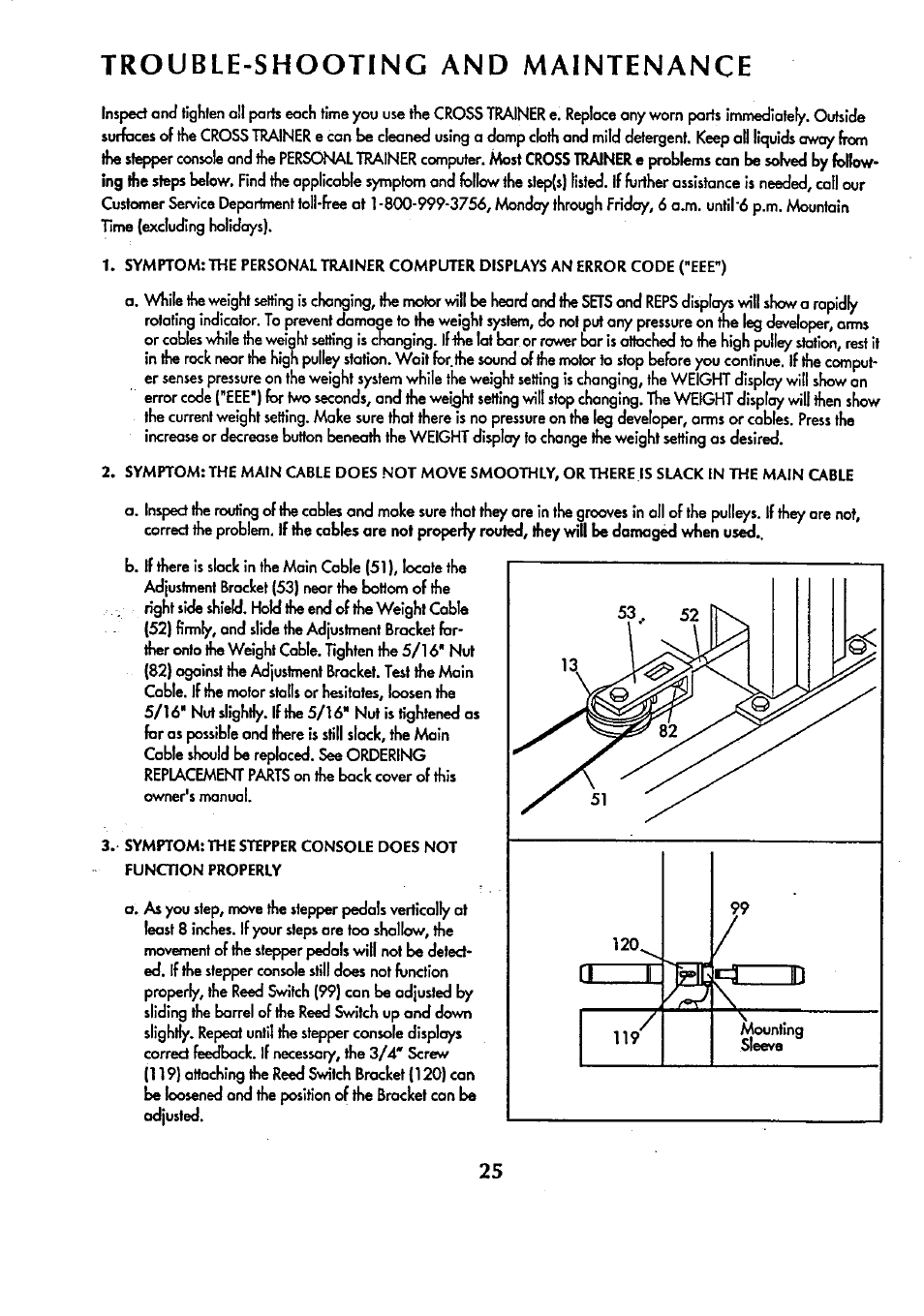 Trouble-shooting and maintenance | Sears 831.159341 User Manual | Page 26 / 36