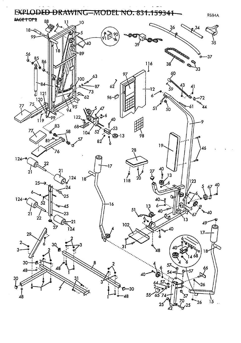 Emqö№4&ravvinc=-model no. 831.159344 | Sears 831.159341 User Manual | Page 29 / 36