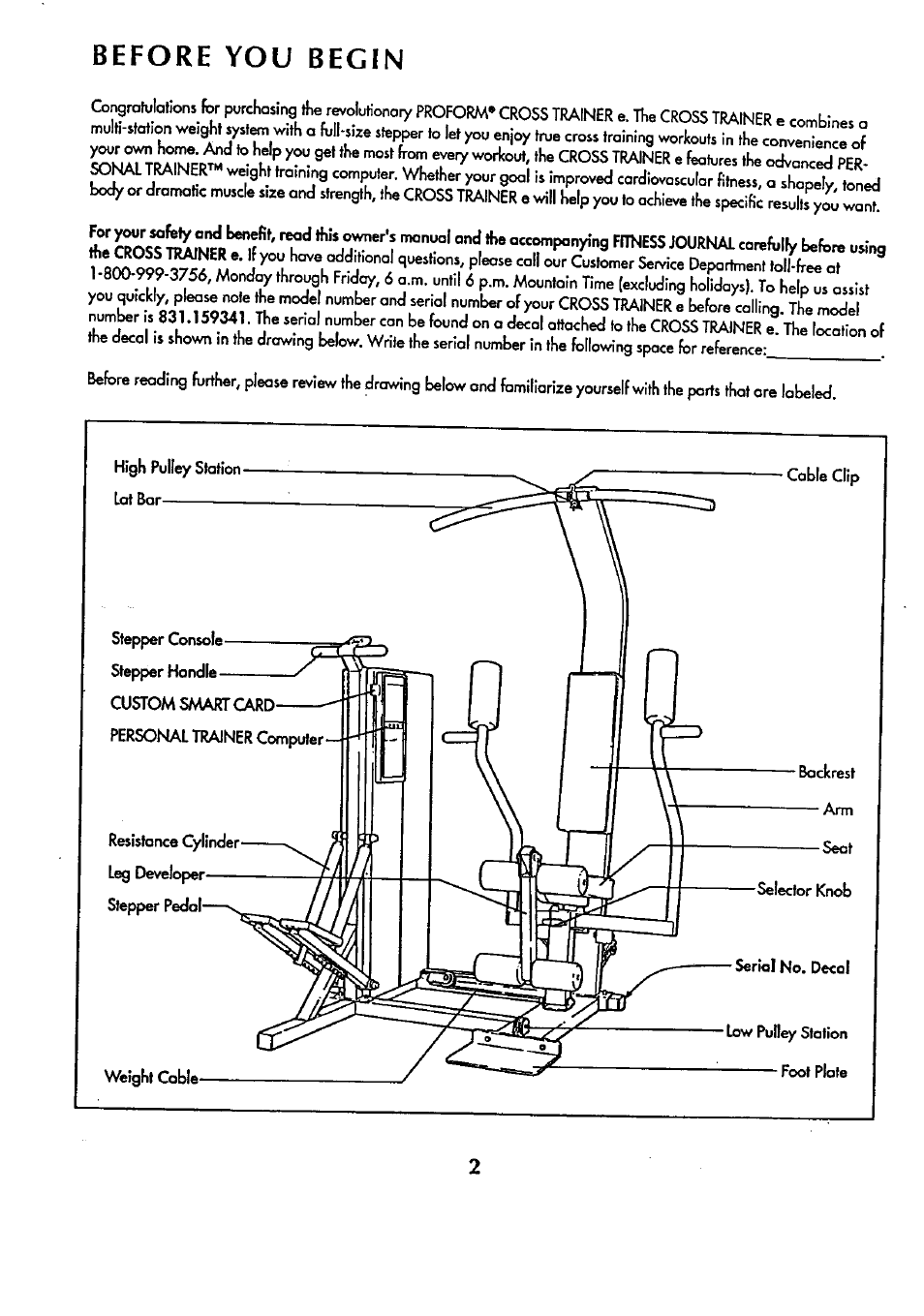 Before you begin | Sears 831.159341 User Manual | Page 3 / 36
