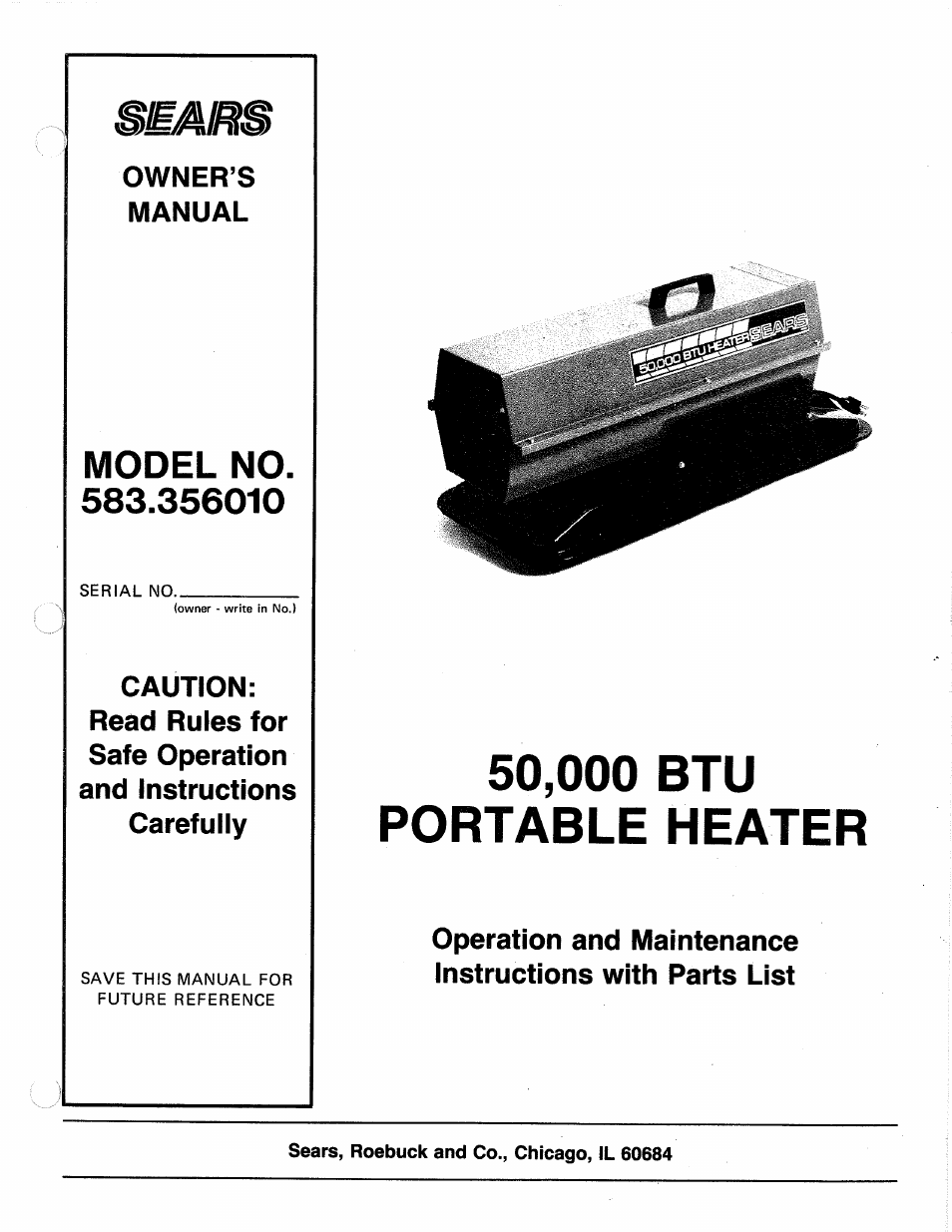 Sears 583.35601 User Manual | 14 pages