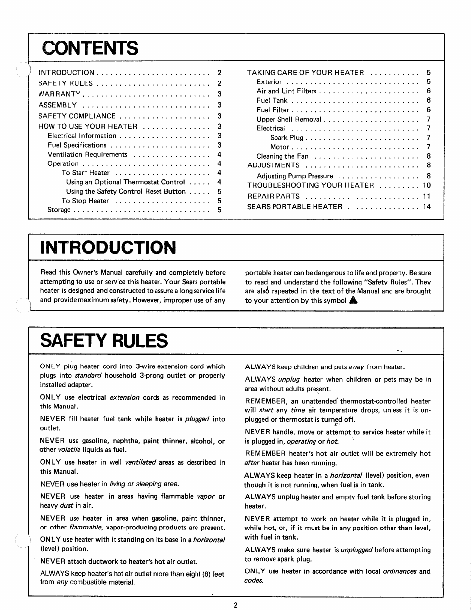 Sears 583.35601 User Manual | Page 2 / 14