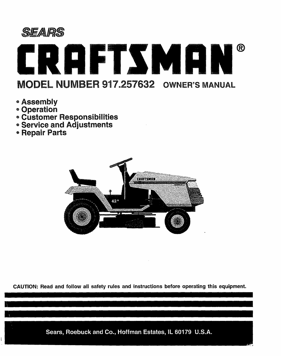 Sears 917.257632 User Manual | 56 pages