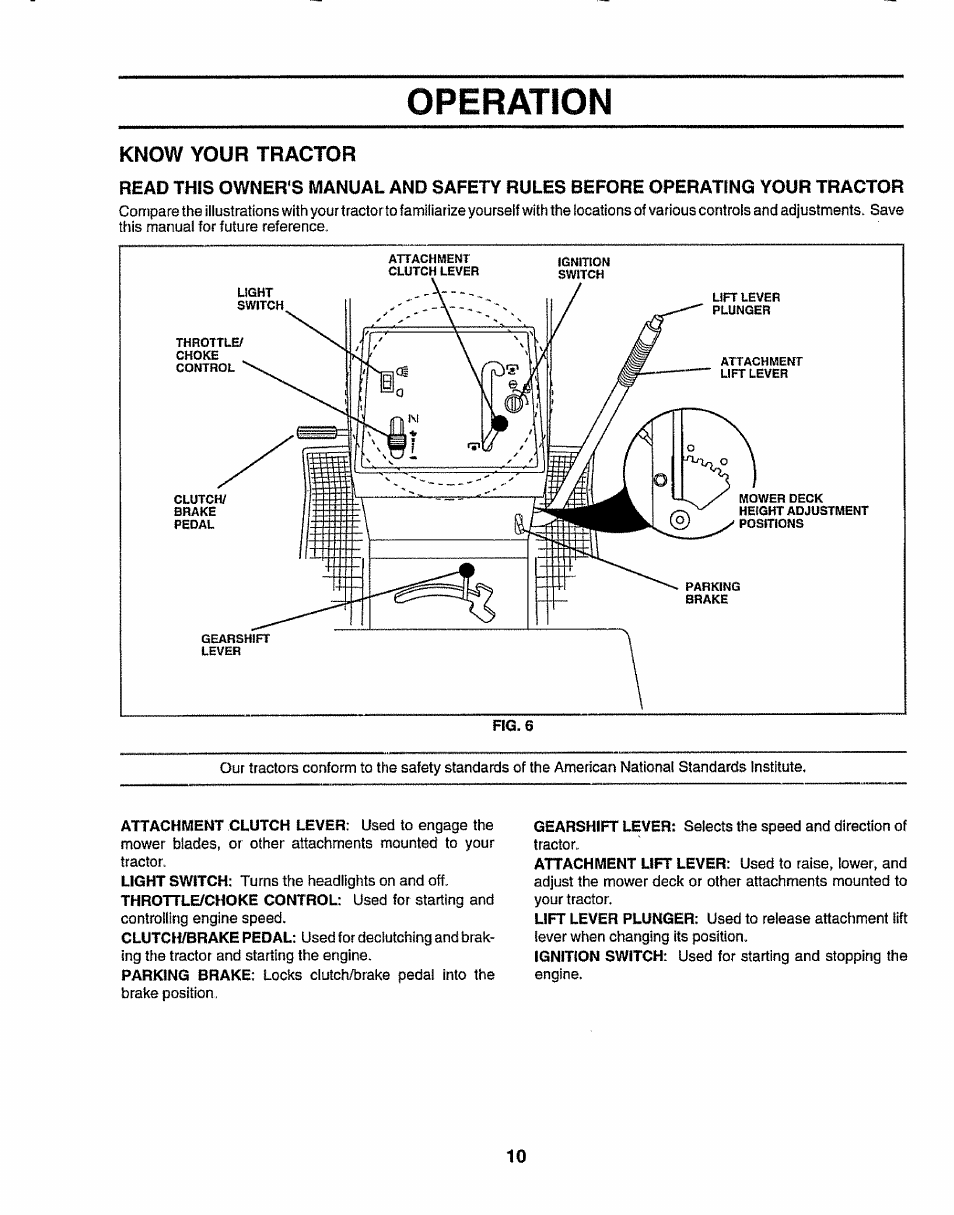 Operation | Sears 917.257632 User Manual | Page 10 / 56