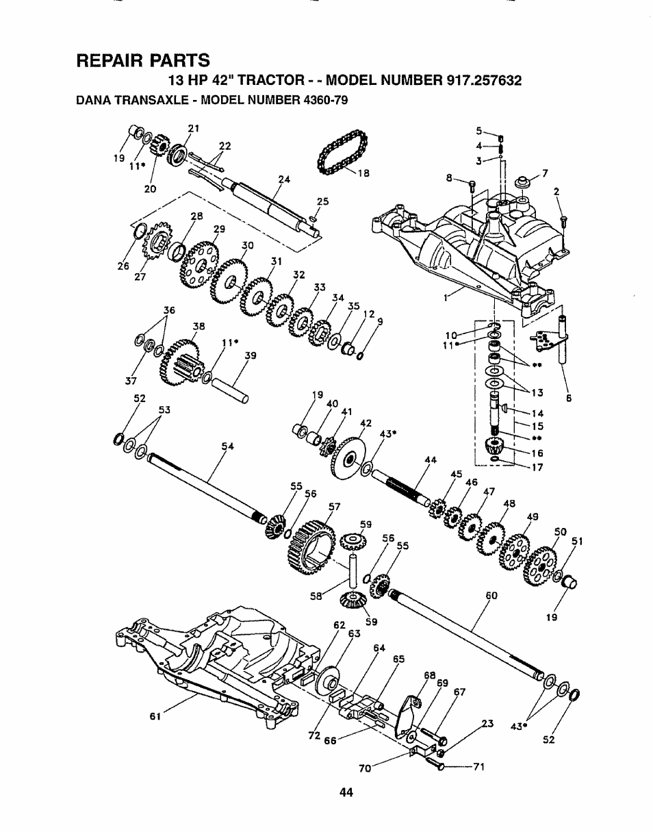 Repair dadtc | Sears 917.257632 User Manual | Page 44 / 56