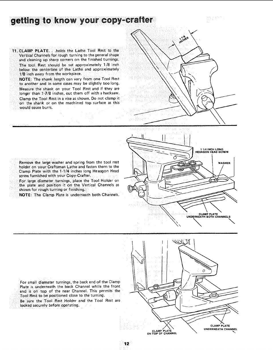 Know y©yr capy^craftef, Gettfíig to | Sears 113.24907 User Manual | Page 12 / 28