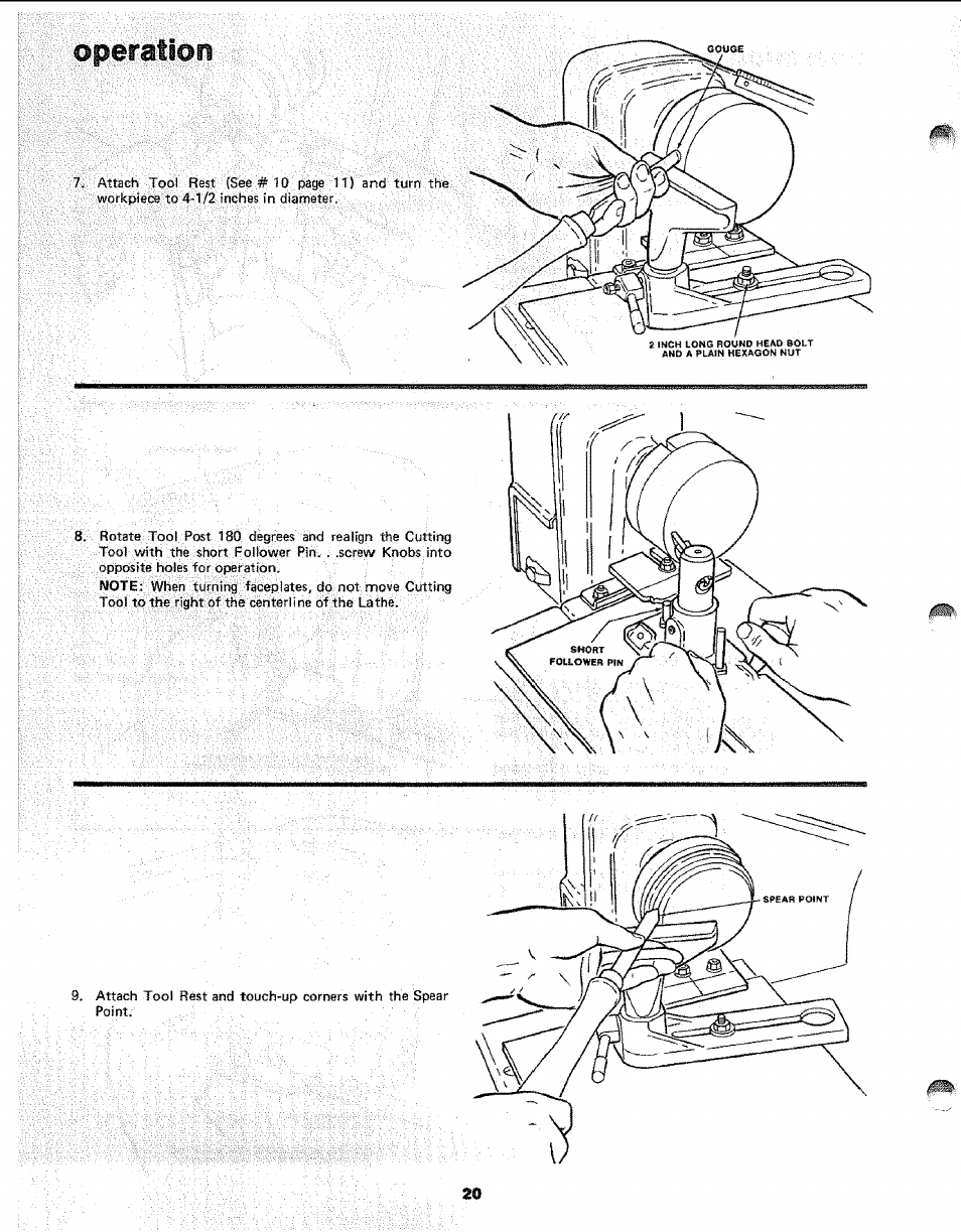 Operation | Sears 113.24907 User Manual | Page 20 / 28