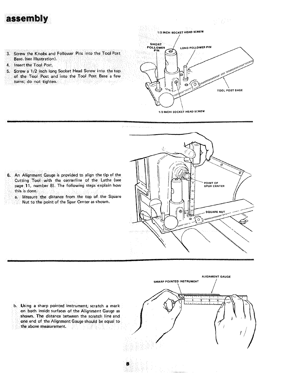 Assembly | Sears 113.24907 User Manual | Page 8 / 28