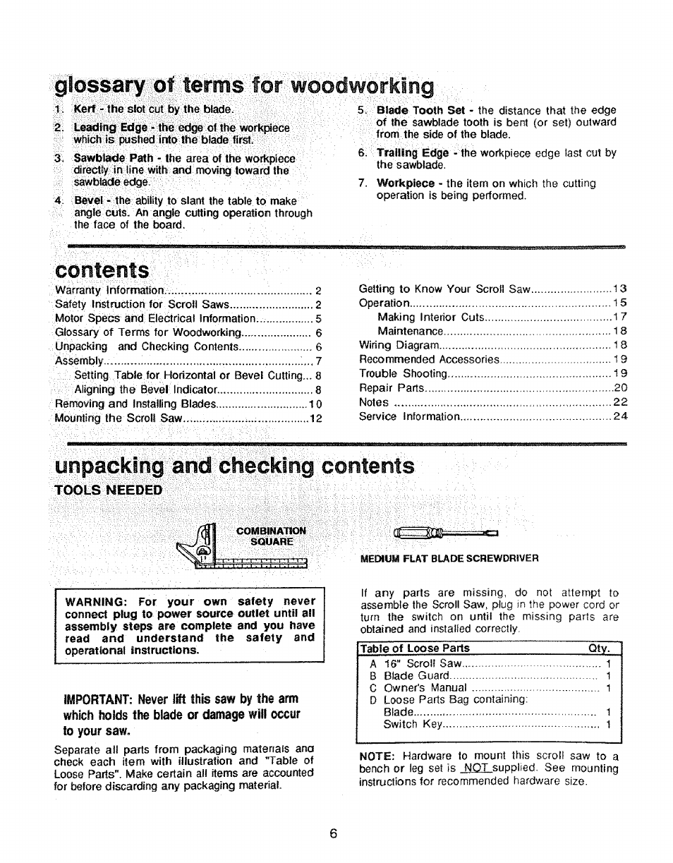 Sears 113.235501 User Manual | Page 6 / 22