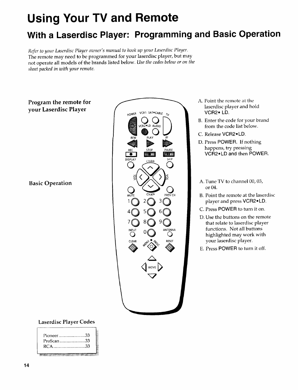 Basic operation, Using your tv and remote, 8q 'o 1 | 1o 1 1 | Sears 274.4394859 User Manual | Page 16 / 32
