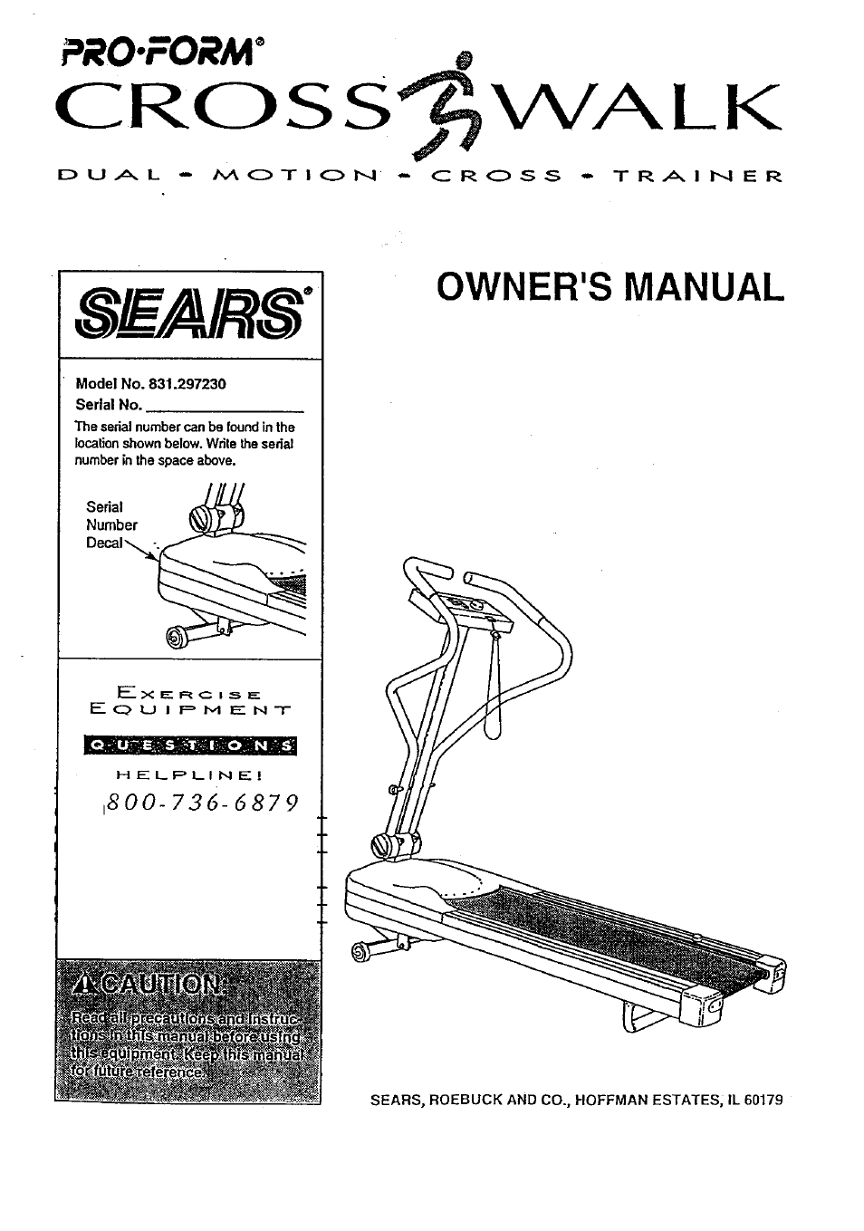 Sears 831.29723 User Manual | 16 pages