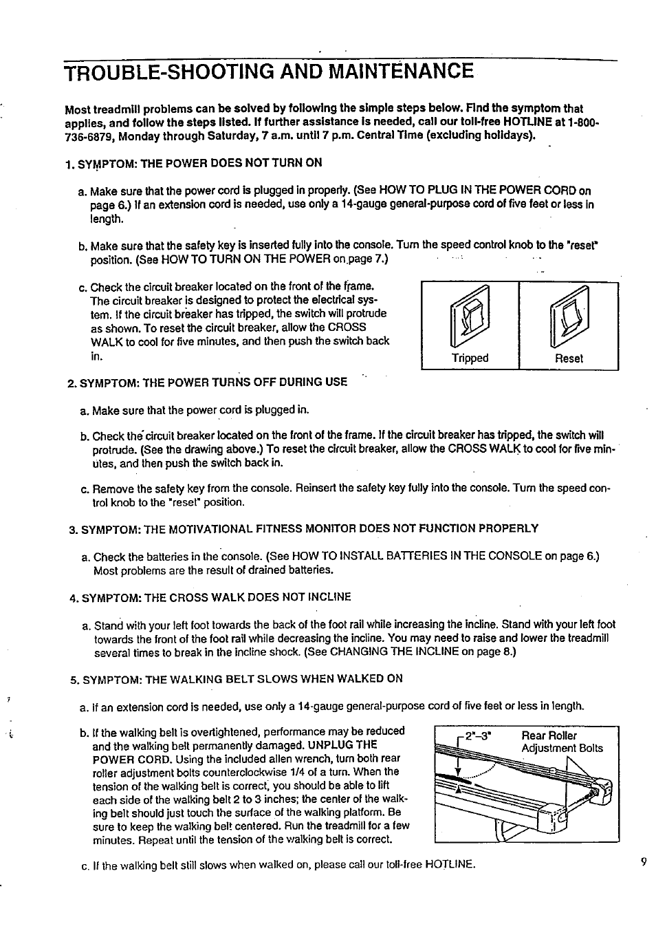 Trouble-shooting and maintenance | Sears 831.29723 User Manual | Page 9 / 16