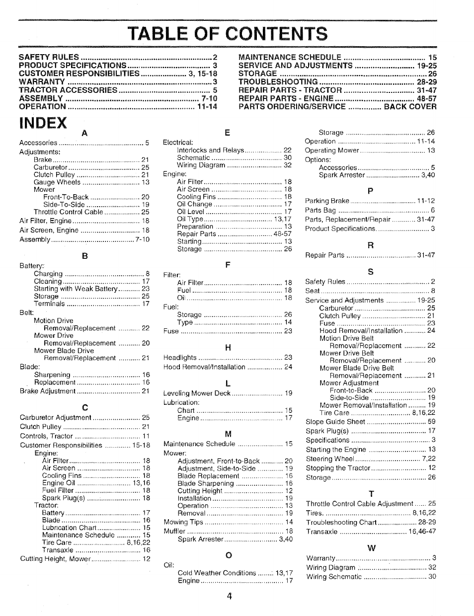 Sears 917.25051 User Manual | Page 4 / 64