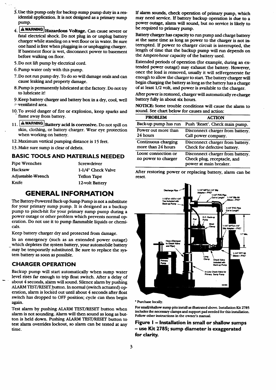 General informatton | Sears 390.306062 User Manual | Page 3 / 8