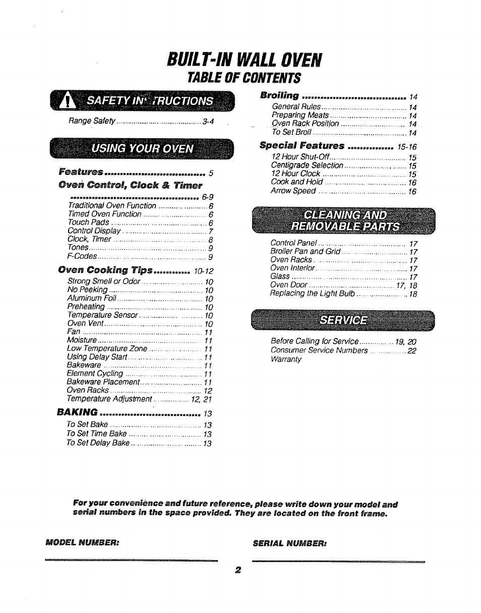 Sears 911. 47169 User Manual | Page 2 / 23