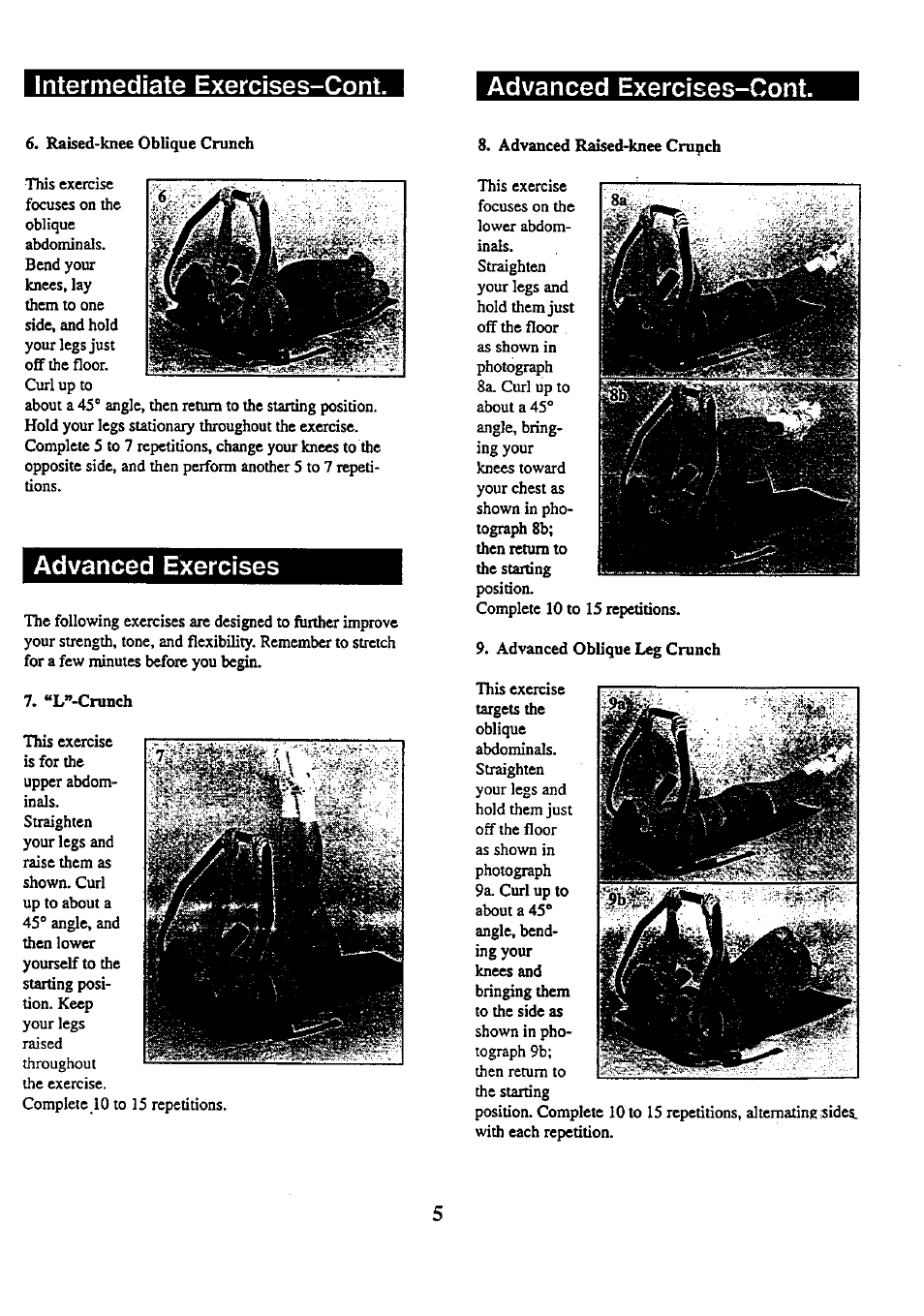 Advanced exercises | Sears 831.280781 User Manual | Page 5 / 8