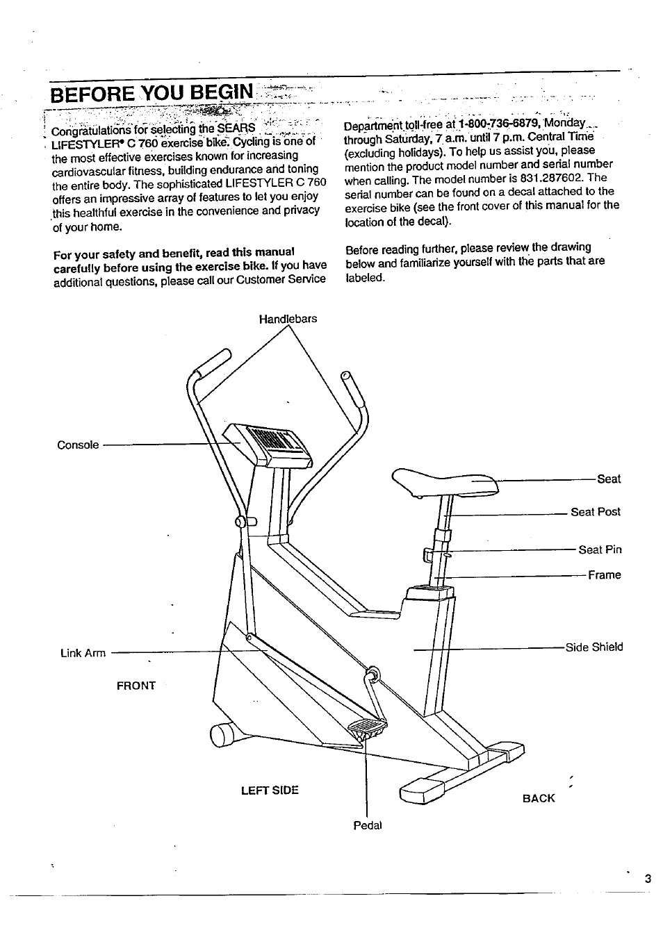 Before you begin | Sears 831.287602 User Manual | Page 3 / 16