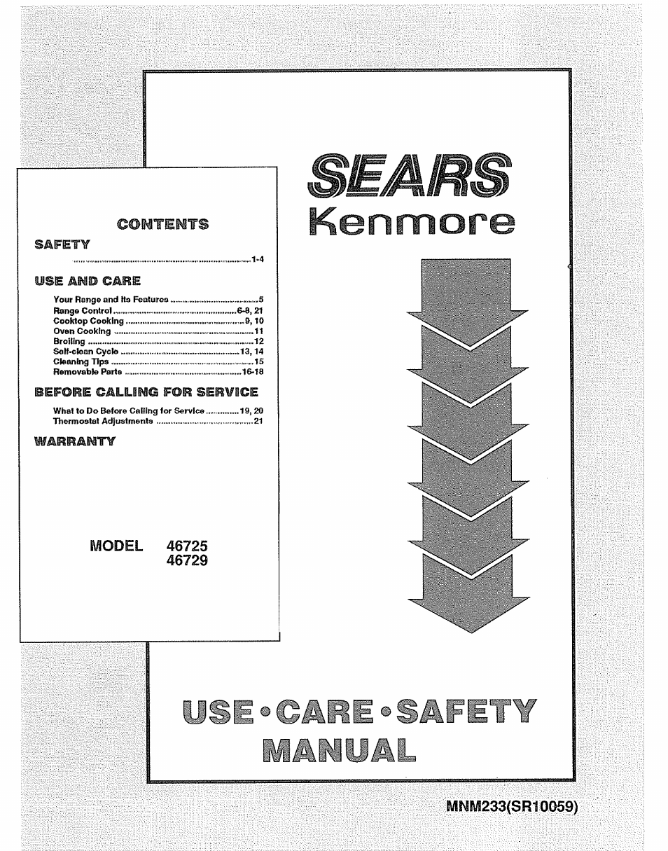 Sears KENMORE 46725 User Manual | 24 pages