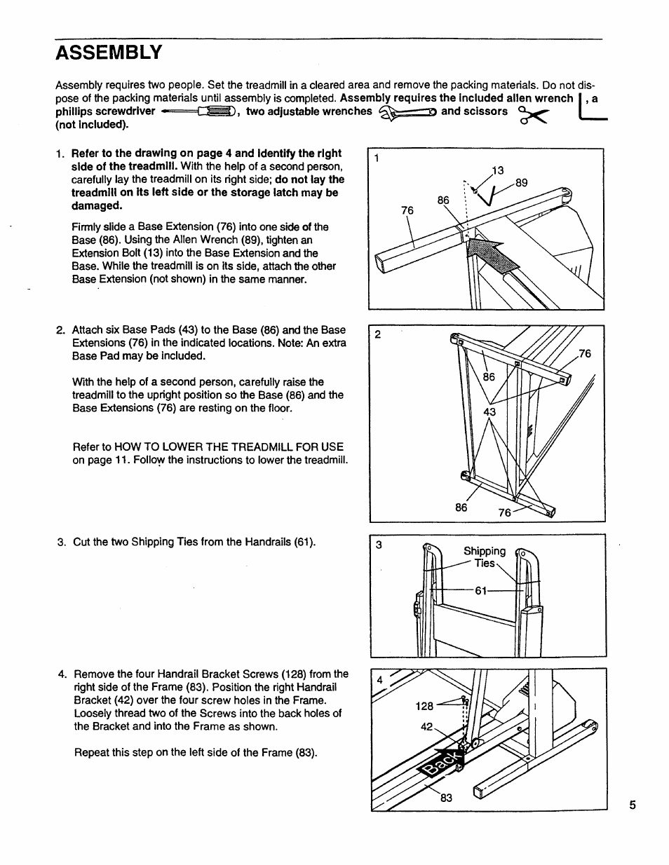 Assembly | Sears PRO FORM 585 831.297662 User Manual | Page 5 / 19